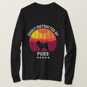 T-shirt Facilement Distrait Par Carlins Rétro   AMOUREUX D
