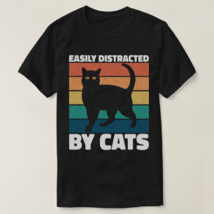 T-shirt Facilement Distrait Par Chats Cute Kitten Chat Pro