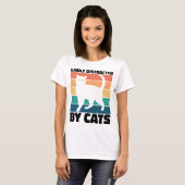 T-shirt Facilement Distrait Par Chats kitty kawaii Funny C (Devant entier)