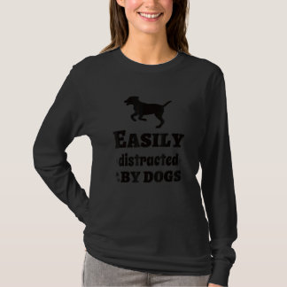 T-shirt Facilement Distrait Par Chiens Hommes Femmes Chien