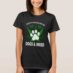 T-shirt Facilement Distrait Par Chiens Mauvais Chiens Chie