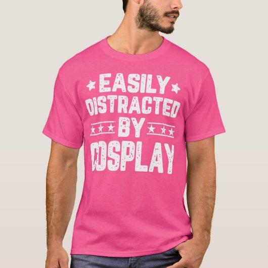 T-shirt Facilement Distrait Par Cosplay Funny Cosplaying C (Devant)