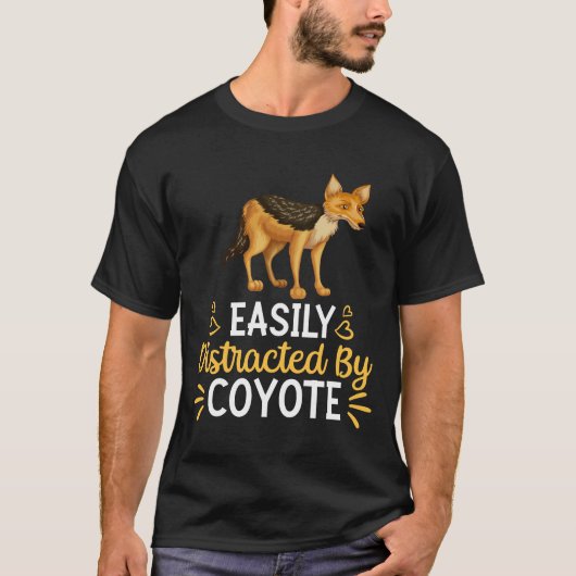 T-shirt Facilement Distrait Par Coyote (Devant)