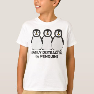 T-shirt Facilement distrait par des pingouins