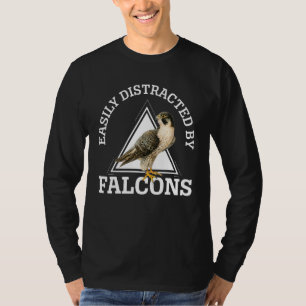 T-shirt Facilement Distrait Par Falcons Faucon Maître Falc