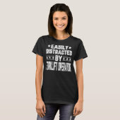 T-shirt Facilement Distrait Par Forklift Opérateur Forklif (Devant entier)