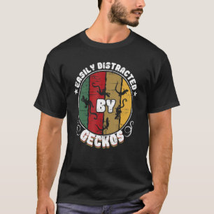 T-shirt Facilement Distrait Par Gecko Funny Gecko Reptile