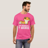 T-shirt Facilement Distrait Par Geckos Funny Leopard Gecko (Devant entier)