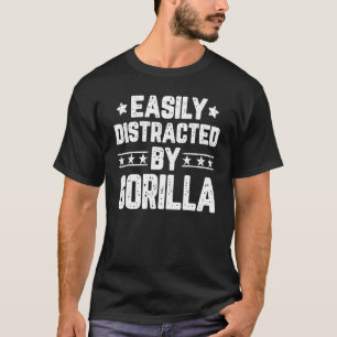 T-shirt Facilement Distrait Par Gorilla Animal Gorilla