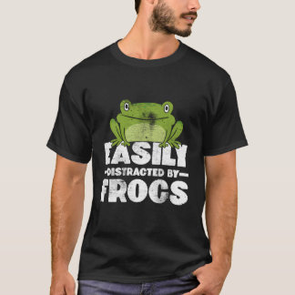 T-shirt Facilement Distrait Par Grenouille Frog Lover Cade