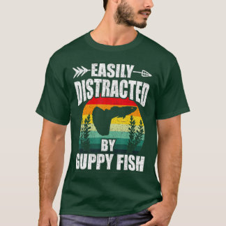 T-shirt Facilement Distrait Par Guppy Fish Aquarium Aquari