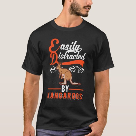 T-shirt Facilement Distrait Par Kangaroos (Devant)