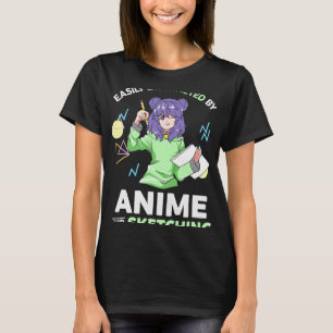 T-shirt Facilement distrait par l'Anime et l'esquisse Anim