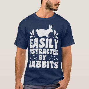 T-shirt Facilement distrait par lapin lapin fermier lapin