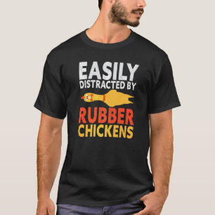 T-shirt Facilement Distrait Par Le Cri Fort De Poulet En C