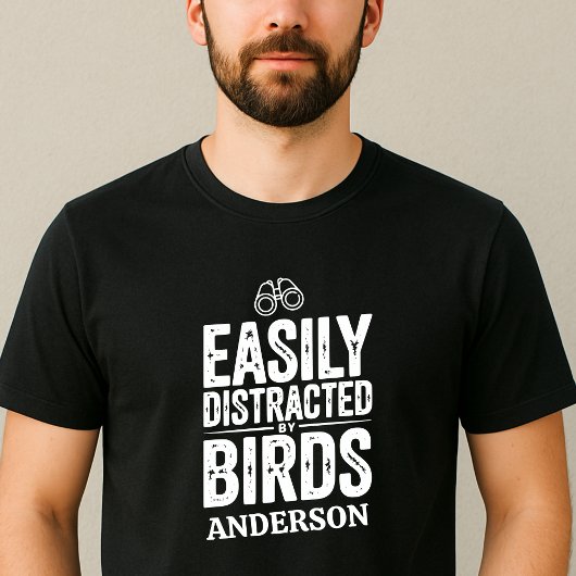 T-shirt Facilement distrait par le don d'oiseaux pour l'ob