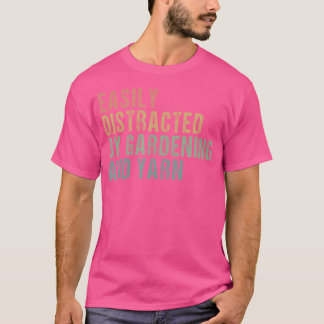 T-shirt Facilement Distrait Par Le Jardinage Et La Laine -