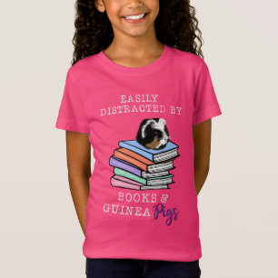 T-Shirt facilement distrait par le livre & Guinea Pigs