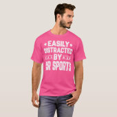 T-shirt Facilement Distrait Par Le Parachutisme Aérien Sky (Devant entier)