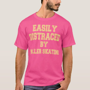T-shirt Facilement Distrait Par Le Patin À Roulettes Patin
