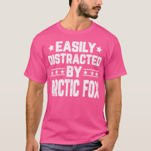 T-shirt Facilement Distrait Par Le Renard Arctique Drôle L