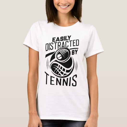 T-shirt Facilement Distrait Par Le Tennis (Devant)
