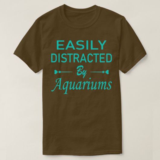 T-shirt facilement distrait par les aquariums 5 (Design devant)