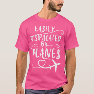 T-shirt Facilement Distrait Par Les Avions