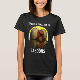 T-shirt Facilement Distrait par les Babouins Babouin