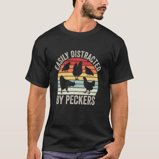 T-shirt Facilement Distrait Par Les Bêcheurs Amusing Amant (Devant)