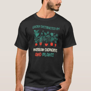 T-shirt Facilement Distrait Par Les Bergers Et Plantes Ana