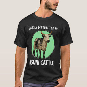 T-shirt Facilement Distrait par les Bovins Nguni Taureau N