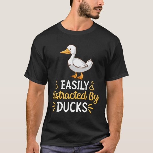 T-shirt Facilement Distrait Par Les Canards (Devant)