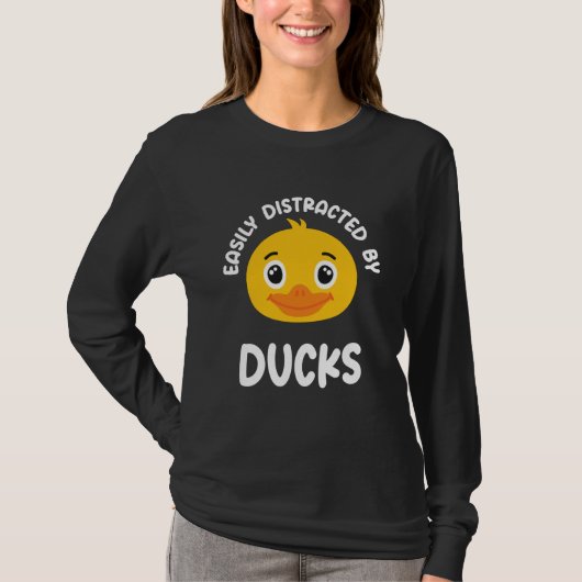 T-shirt Facilement Distrait Par Les Canards Canards Caneto (Devant)