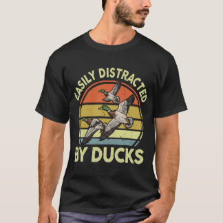 T-shirt Facilement Distrait Par Les Canards Chasse-Chemise