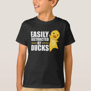 T-shirt Facilement Distrait Par Les Canards - Drôle Canard