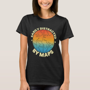 T-shirt Facilement Distrait Par Les Cartes Professeur De G