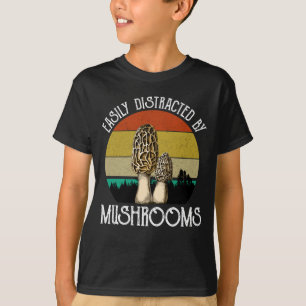 T-shirt Facilement Distrait Par Les Champignons (Morel)