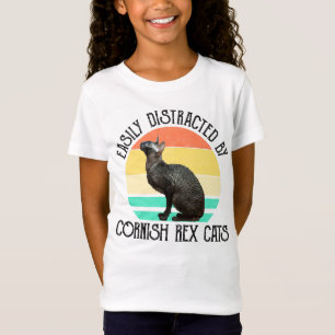 T-Shirt Facilement Distrait Par Les Chats Cornish Rex