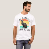 T-shirt Facilement Distrait Par Les Chats Cornish Rex (Devant entier)