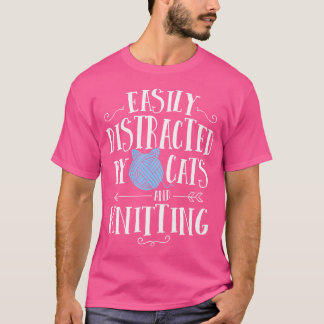 T-shirt Facilement Distrait Par Les Chats Et Les Femmes Ch
