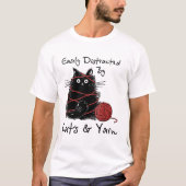 T-shirt Facilement distrait par les chats et les fils T-sh (Devant)