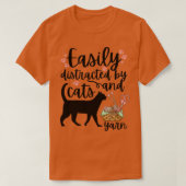 T-shirt Facilement distrait par les chats et les filsTShir (Design devant)