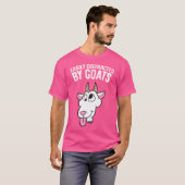 T-shirt Facilement Distrait Par Les Chèvres (Devant entier)