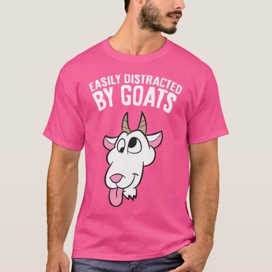 T-shirt Facilement Distrait Par Les Chèvres (Devant)