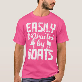 T-shirt Facilement Distrait Par Les Chèvres Agriculteurs