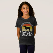 T-Shirt Facilement Distrait Par Les Chiens (Devant entier)