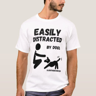 T-shirt Facilement Distrait Par Les Chiens