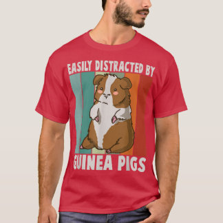 T-shirt Facilement Distrait Par Les Cochons De Guinée Vint