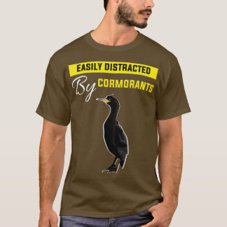 T-shirt Facilement Distrait Par Les Cormorans Drôle